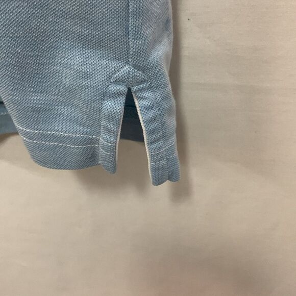 Travis Mathew Blue Heathered Pima Cotton Blend Short Sleeve Polo Shirt Size L - Picture 7 of 14